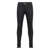 Leggings Aop Rib Bottoms Leggings Svart Minymo