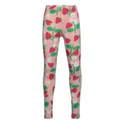 Leggings Aop Strawberries Leggings Rosa Lindex