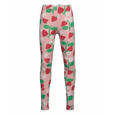 Leggings Aop Strawberries Leggings Rosa Lindex