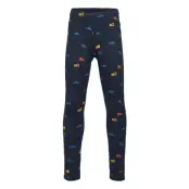 Leggings Basic Aop Brushed Leggings Blå Lindex