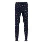 Leggings Basic Brushed Ao Prin Leggings Blå Lindex