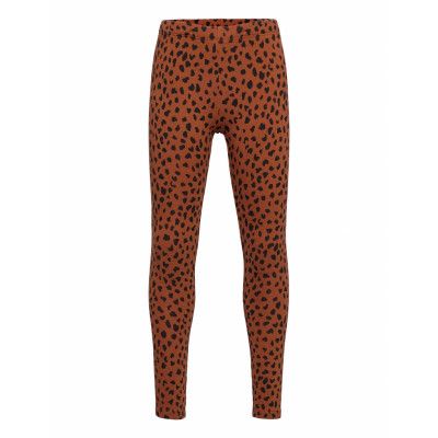 Leggings Basic Brushed Ao Prin Leggings Orange Lindex