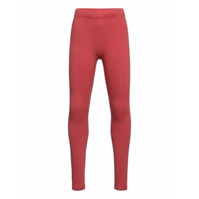 Lindex Leggings Basic Brushed Solid Röd