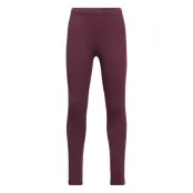Leggings Basic Brushed Solid *Villkorat Erbjudande Leggings Vinröd Lindex