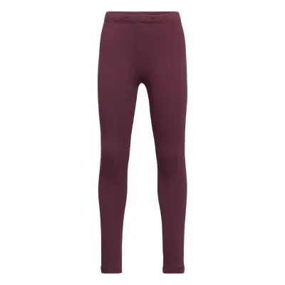 Leggings Basic Brushed Solid *Villkorat Erbjudande Leggings Vinröd Lindex