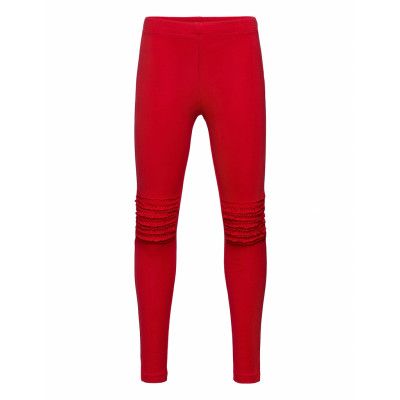 Leggings Basic Frill Knee Leggings Röd Lindex