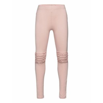 Leggings Basic Frill Knee Leggings Rosa Lindex