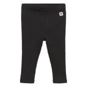 Lindex Leggings Basic Rib Svart