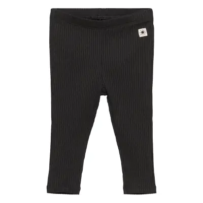 Lindex Leggings Basic Rib Svart