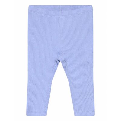 Lindex Leggings Basic Rib Blå