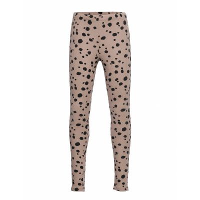 Leggings Basic Rib Dots Leggings Rosa Lindex