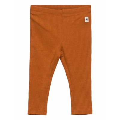 Leggings Basic Rib Leggings Brun Lindex