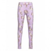 Lindex Leggings Br Aop Unicorn Lila