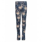 Leggings Br Inside Aop Swans Leggings Blå Lindex