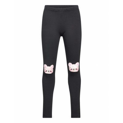 Leggings Br Kneepatch Pile Be Bottoms Leggings Svart Lindex