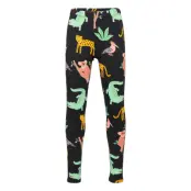 Leggings Brusched Multi Animal Leggings Svart Lindex