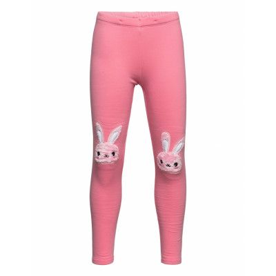 Leggings Brushed Kneepatch Bottoms Leggings Pink Lindex