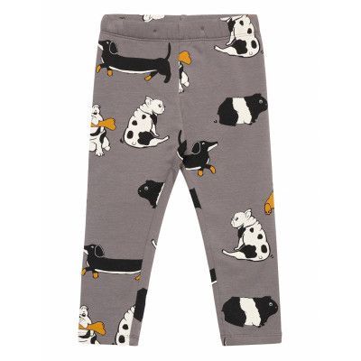 Leggings Dog Aop Leggings Grå Lindex