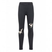 Lindex Leggings Dog Placement Svart