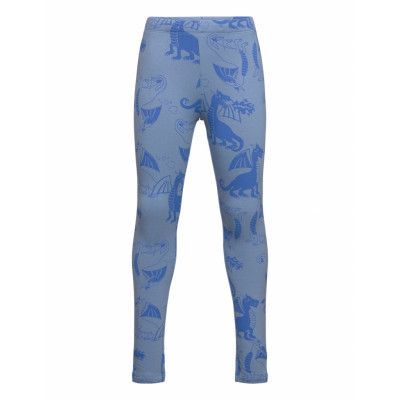 Leggings Dragon Aop Bottoms Leggings Blue Lindex