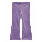 Leggings Flare Velour Bottoms Trousers Purple Lindex