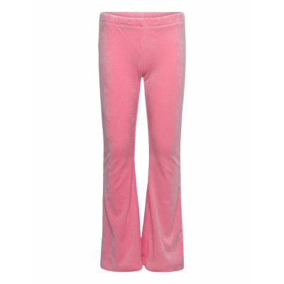 Leggings Flare Velour *Villkorat Erbjudande Byxor Rosa Lindex