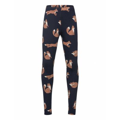 Lindex Leggings Fox Aop Marinblå