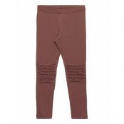 Leggings Frill Knees Leggings Burgundy Lindex