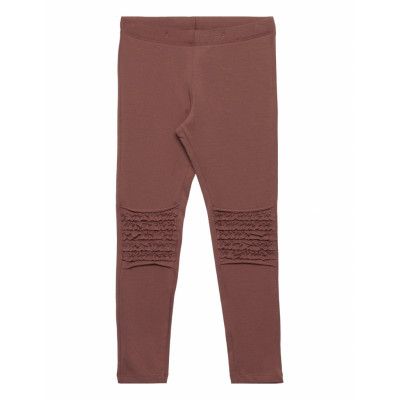 Leggings Frill Knees Leggings Burgundy Lindex