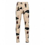 Leggings Frog Fishing Aop Leggings Beige Lindex