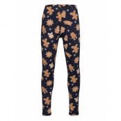 Leggings Gingerbread Ao Print Leggings Blå Lindex