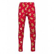 Leggings Gingerbread Ao Print Leggings Röd Lindex