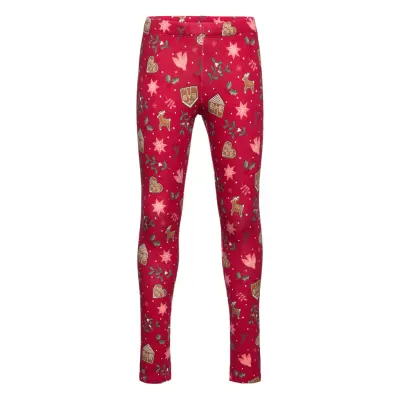 Leggings Gingerbread Aop *Villkorat Erbjudande Leggings Röd Lindex