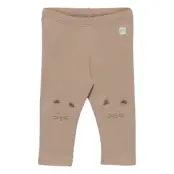 Leggings Knee Detail Leggings Beige Lindex
