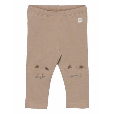 Leggings Knee Detail Leggings Beige Lindex