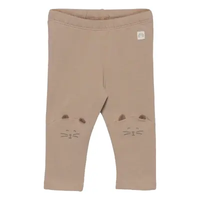 Leggings Knee Detail Leggings Beige Lindex