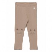 Leggings Knee Detail X9 Leggings Beige Lindex