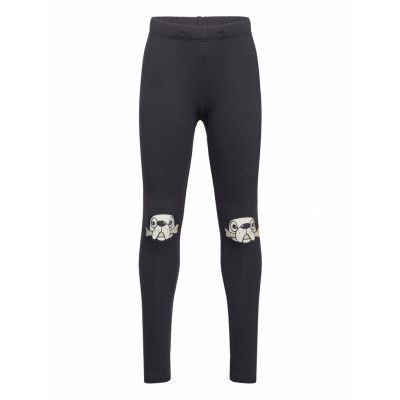 Leggings Knee Dog Print Bottoms Leggings Svart Lindex