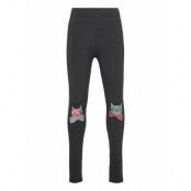 Lindex Leggings Kneepatch Cat Svart