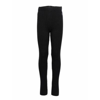 Leggings Knitted School Leggings Svart Polarn O. Pyret