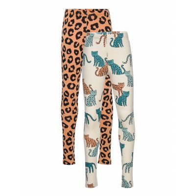 Leggings Leo Animal Leo 2 Pa Leggings Multi/mönstrad Lindex