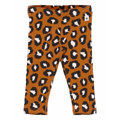 Leggings Leo Aop Brusched Insi Leggings Brun Lindex