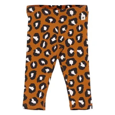 Leggings Leo Aop Brusched Insi Leggings Brun Lindex