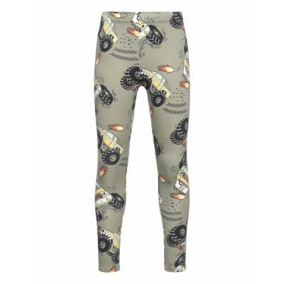 Leggings Monster Truck Aop Bottoms Leggings Green Lindex