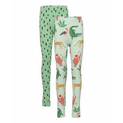 Leggings Multi Animal Dots 2 Leggings Grön Lindex