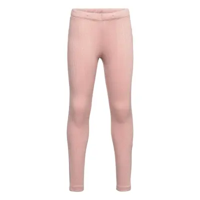 Leggings Patternknit Tricot Outerwear Base Layers Baselayer Bottoms Rosa Lindex
