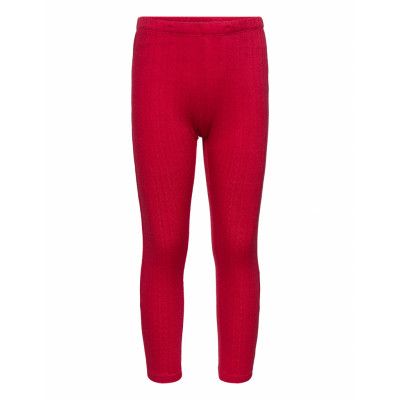 Lindex Leggings Patternknit Tricot Röd