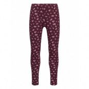 Leggings Rib Aop Flowers Bottoms Leggings Purple Lindex