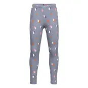Leggings Rib Aop Winter Forest Leggings Blå Lindex