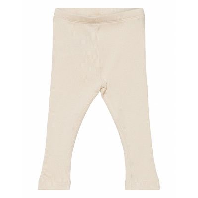 Leggings Rib Bottoms Leggings Kräm Minymo